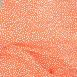 Tissu coton Tassi motif petit pois fond Orange - OEKO TEX