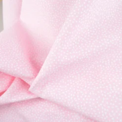 Tissu coton Tassi motif petit pois fond Rose - OEKO TEX