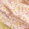 Tissu coton Tisania imprimé fleurs Marsala et Ocre - OEKO TEX