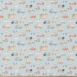 Tissu coton Tootoot motif voitures et scooters -OEKO TEX