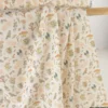 Tissu Cotton and Steel, collection Mushroom Hunt motif fleurs, champignons et oiseaux - OEKO TEX