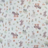 Tissu cretonne coton Baudet motif ânes et canards fond écru - OEKO TEX