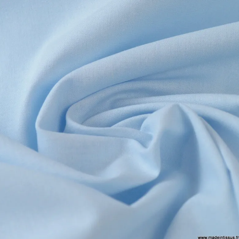 Tissu cretonne coton BLEUCIEL-oekotex