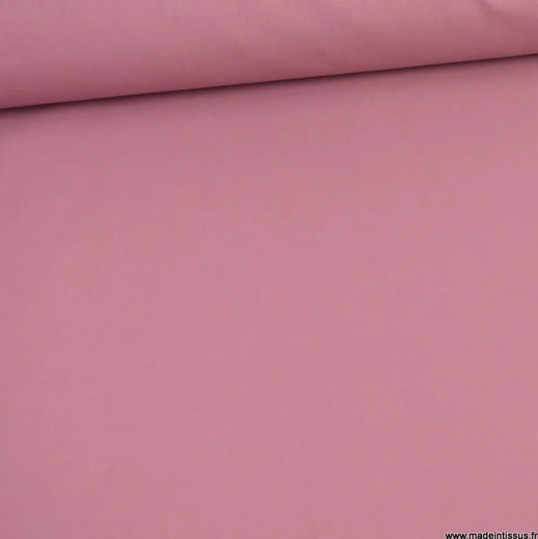 Tissu cretonne coton Bois de rose - OEKO TEX