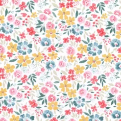 Tissu cretonne coton Bridget motifs fleurs - OEKO TEX