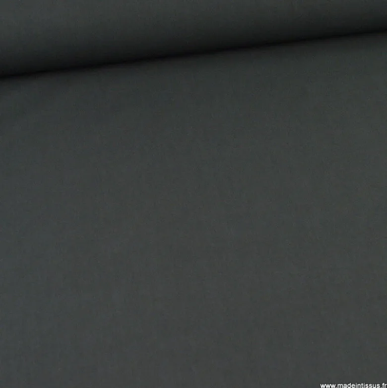 Tissu cretonne coton Charbon - OEKO TEX