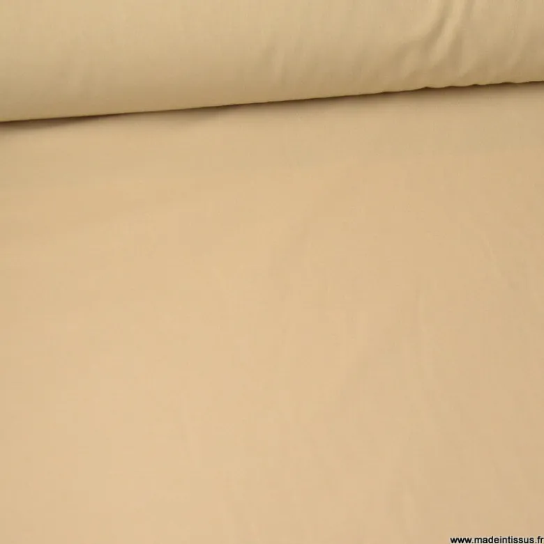 Tissu cretonne coton coloris Lin - OEKO TEX