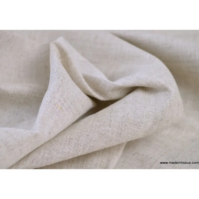 Tissu cretonne coton coloris lin - OEKO TEX