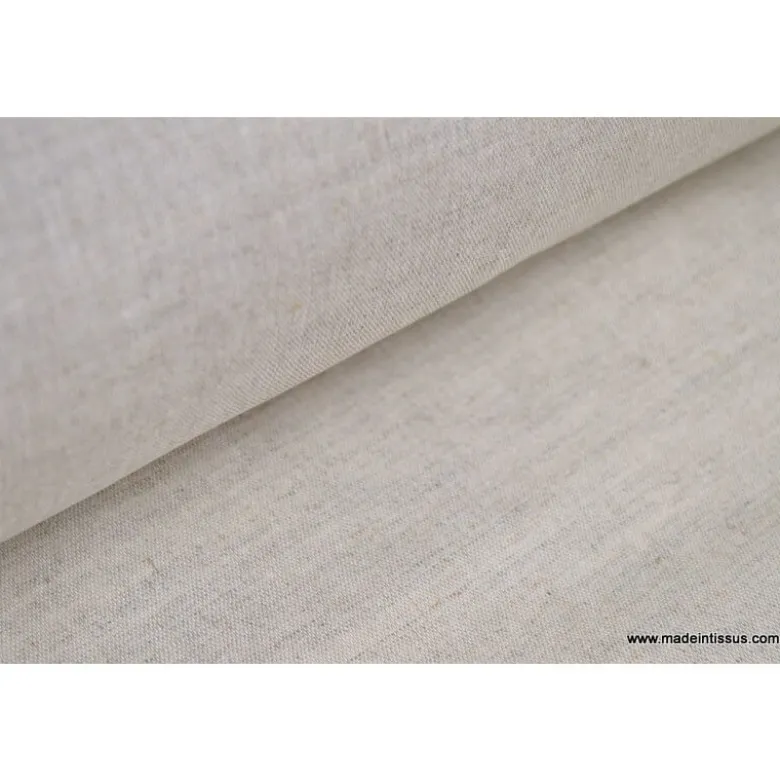 Tissu cretonne coton coloris lin - OEKO TEX