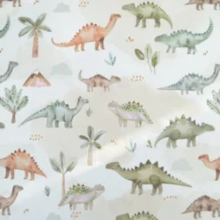 Tissu cretonne coton Dinzo motif dinosaures -OEKO TEX