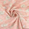 Tissu cretonne coton Febbey motifs éléphants et coeurs fond rose fané -OEKO TEX