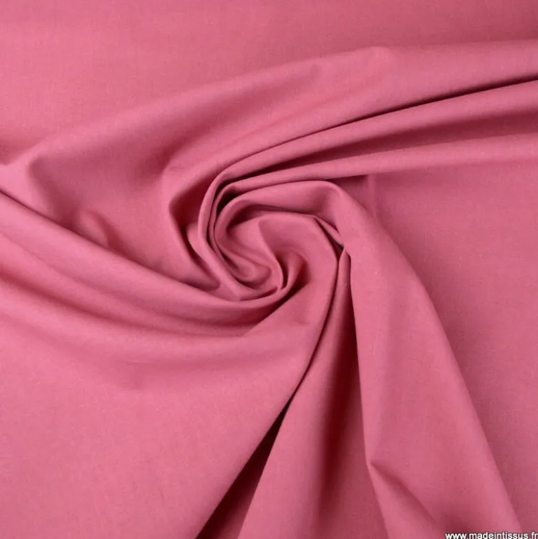 Tissu cretonne coton Framboise - OEKO TEX
