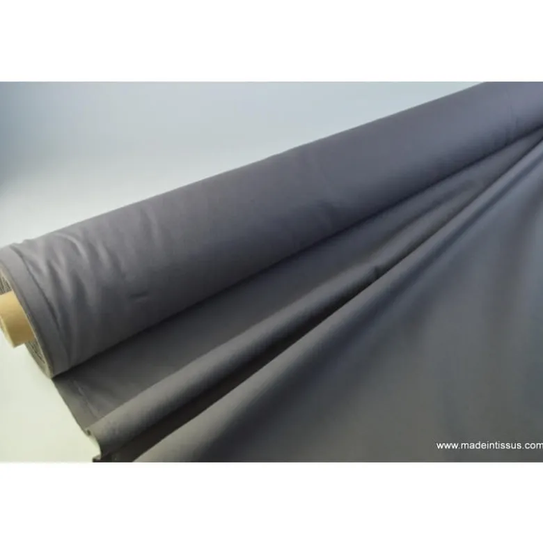 Tissu cretonne coton gris Flanelle - OEKO TEX