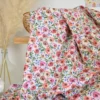 Tissu cretonne coton Honorine motif fleurs rouges et roses – OEKO TEX