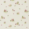 Tissu cretonne coton Houze motif petites maisons fond écru - OEKO TEX
