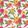Tissu cretonne coton Isaure motifs fleurs - OEKO TEX