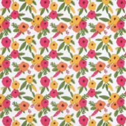 Tissu cretonne coton Isaure motifs fleurs - OEKO TEX