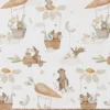 Tissu cretonne coton Karott motif lapins, oies et ours -OEKO TEX