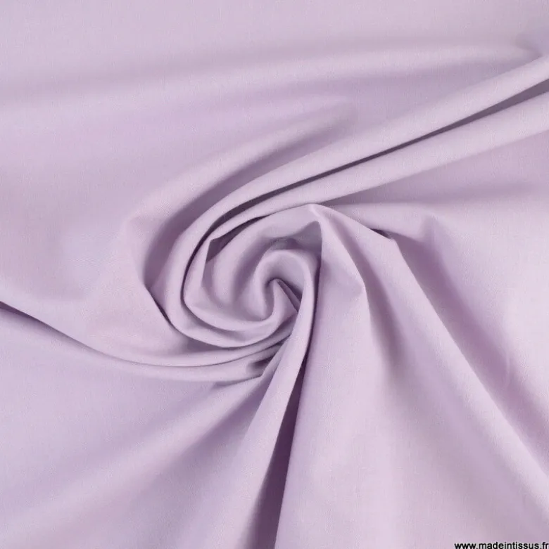Tissu cretonne coton Lilas clair - OEKO TEX