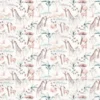 Tissu cretonne coton Maya motif animaux de la savane fond lin clair