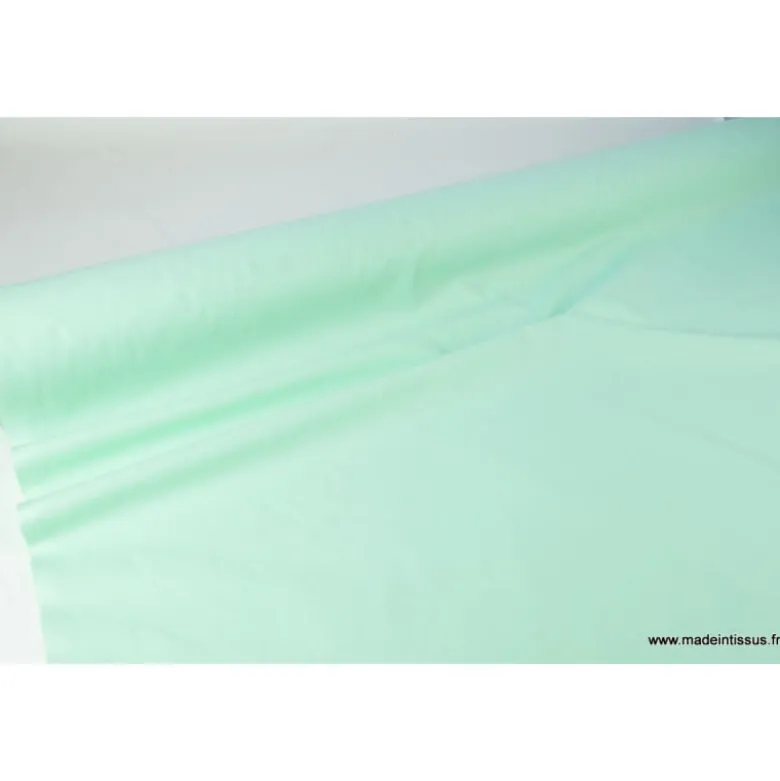 Tissu cretonne coton Menthe - OEKO TEX
