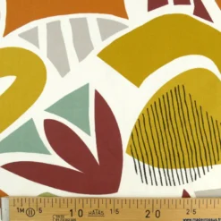 Tissu cretonne coton Miro curry -OEKO TEX