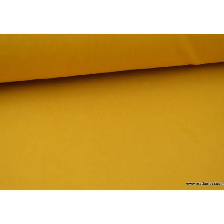 Tissu cretonne coton Moutarde - OEKO TEX