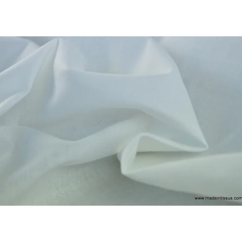 Tissu cretonne coton OEKO TEX blanc