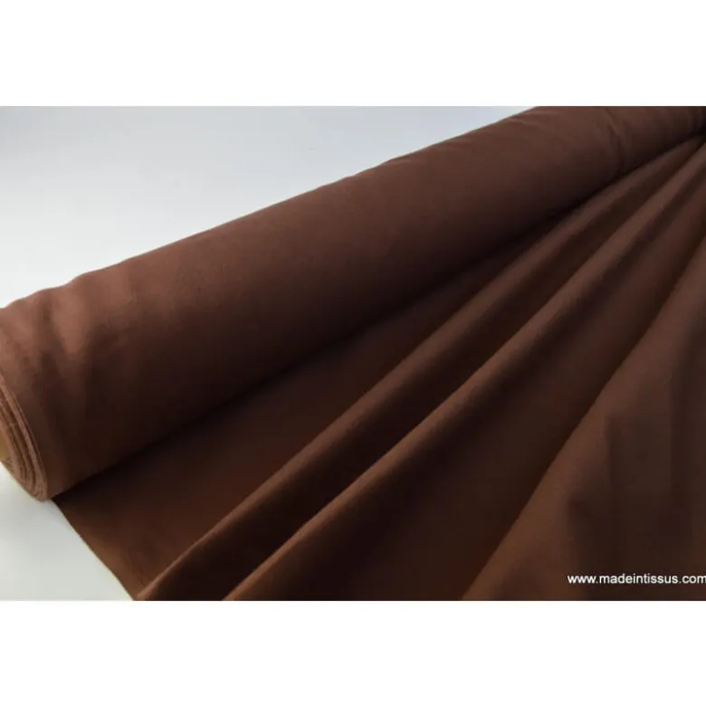 Tissu cretonne coton OEKO TEX chocolat