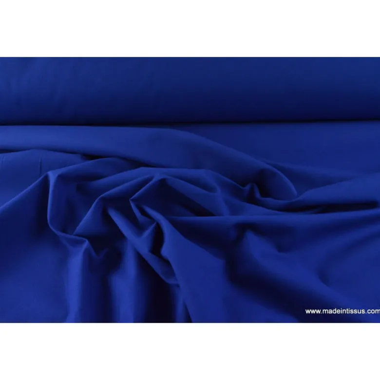 Tissu cretonne coton OEKO TEX bleu royal