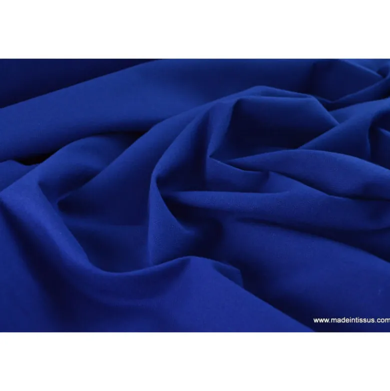 Tissu cretonne coton OEKO TEX bleu royal