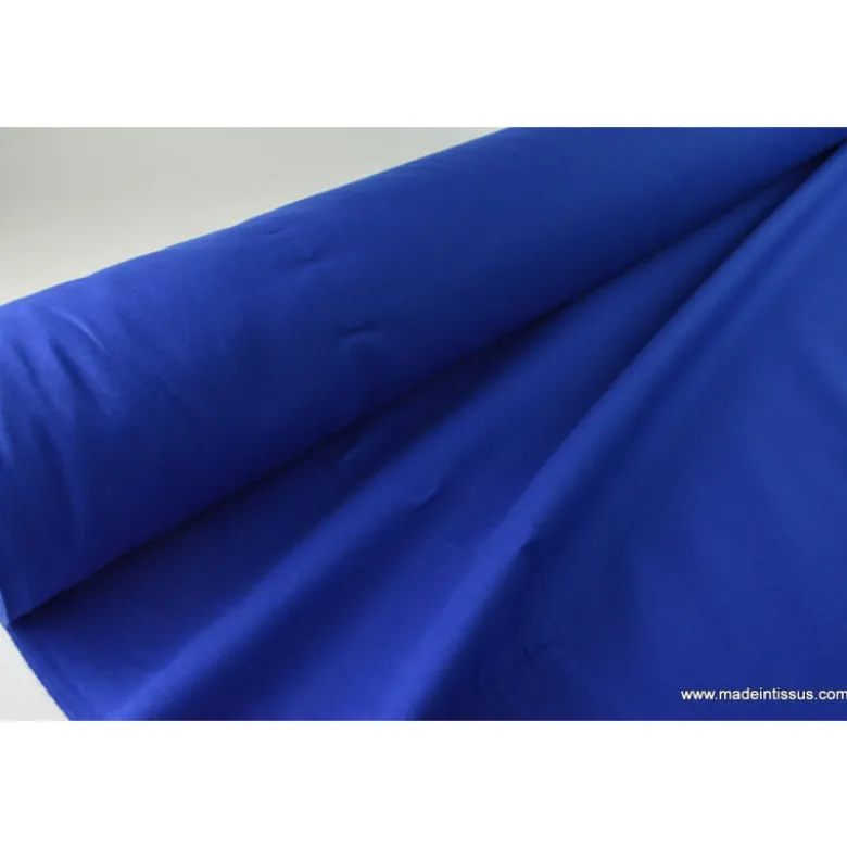 Tissu cretonne coton OEKO TEX bleu royal