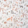 Tissu cretonne coton Ottawa motif animaux fond blanc -OEKO TEX