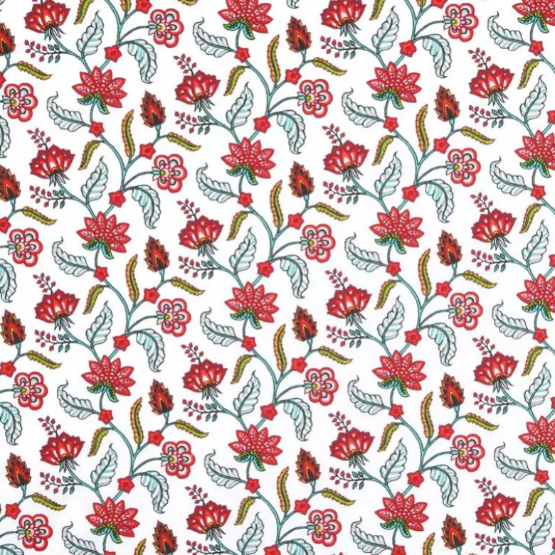 Tissu cretonne coton Persane motifs fleurs - OEKO TEX