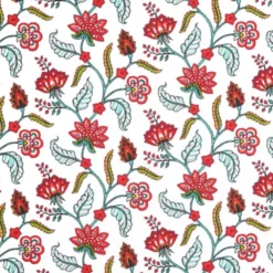 Tissu cretonne coton Persane motifs fleurs - OEKO TEX