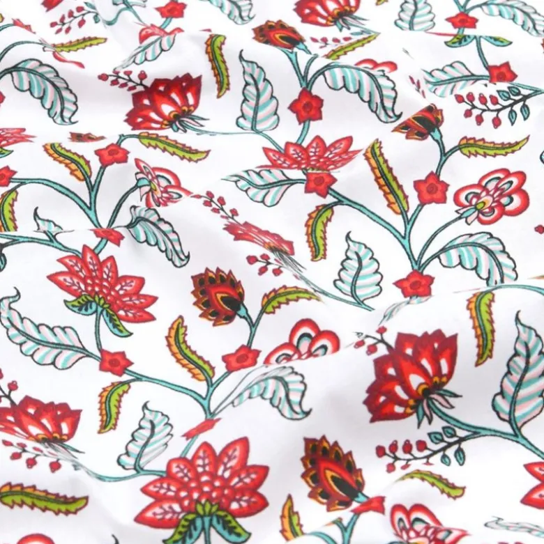Tissu cretonne coton Persane motifs fleurs - OEKO TEX