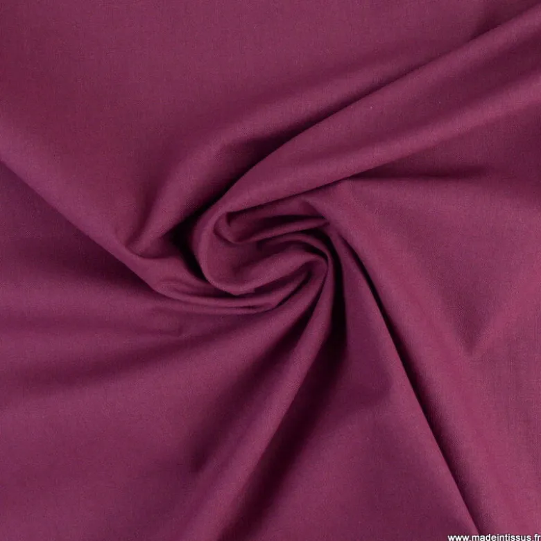 Tissu cretonne coton Purple (prune) - OEKO TEX