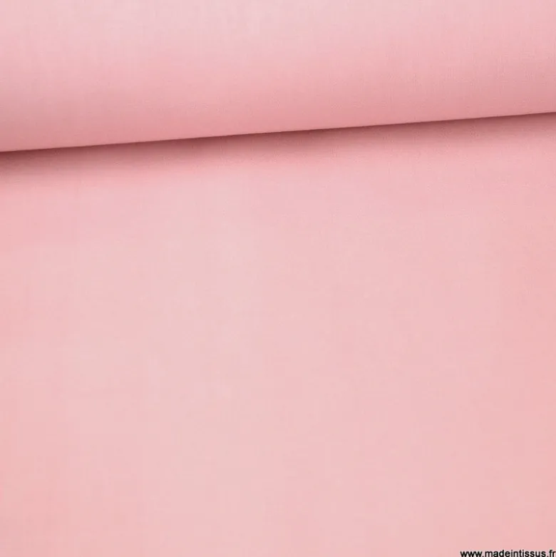 Tissu cretonne coton Rose thé - OEKO TEX