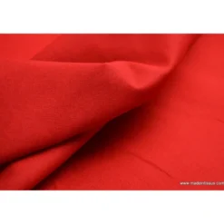 Tissu cretonne coton rouge - OEKO TEX
