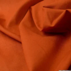 Tissu cretonne coton Rouille - OEKO TEX