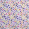 Tissu cretonne coton Rozenn motif fleurs violettes -OEKO TEX