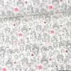 Tissu cretonne coton Stephanie motifs princesses et fées fond blanc
