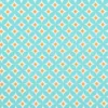 Tissu cretonne coton Steven motifs rosaces turquoise - OEKO TEX
