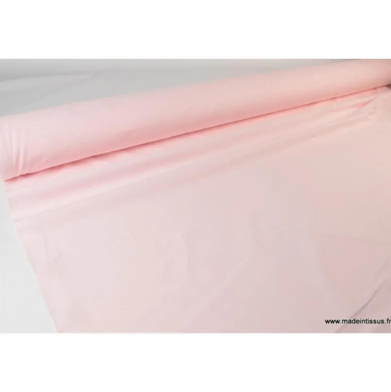Tissu cretonne coton uni OEKO TEX ROSE BLUSH