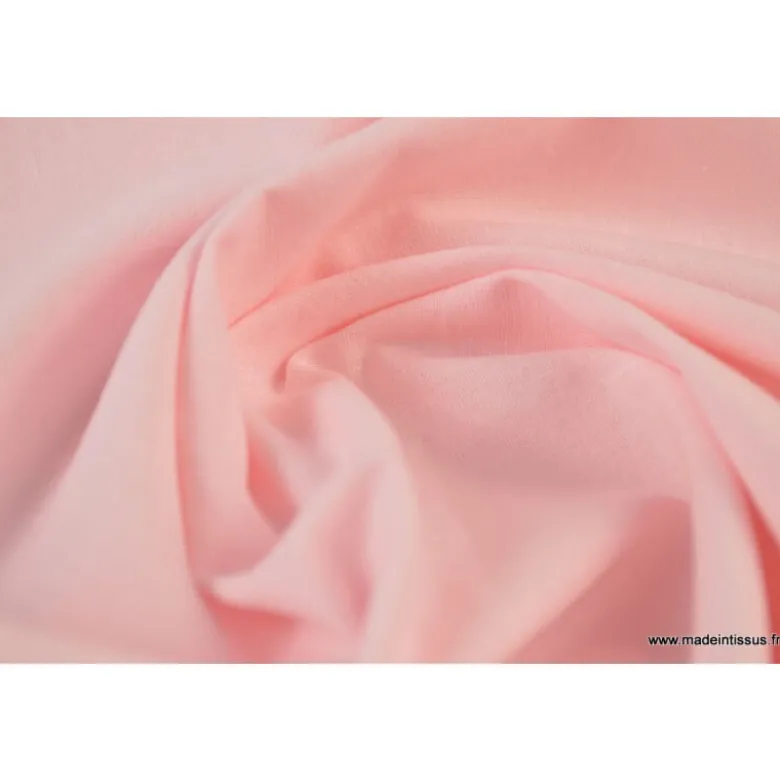 Tissu cretonne coton uni OEKO TEX ROSE BLUSH