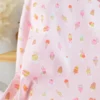 Tissu Cretonne de Coton Gigi motif fleurs rouges et violettes