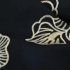 Tissu crêpe de Viscose brodé fleurs fond noir