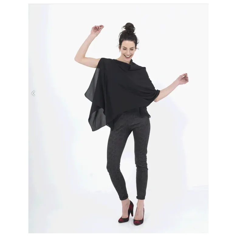 Tissu crêpe georgette Noir