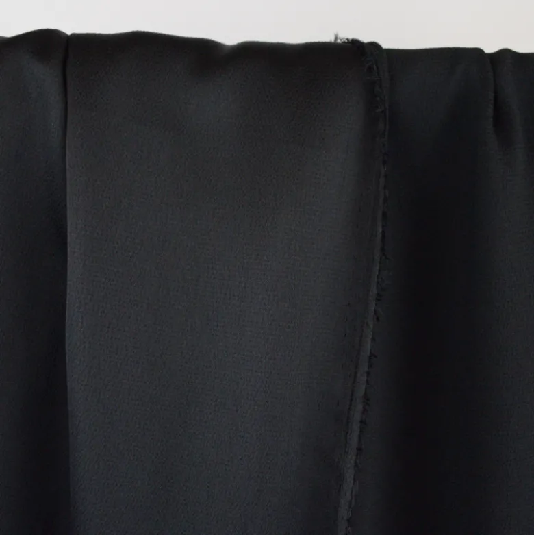 Tissu crêpe Marocain - Noir