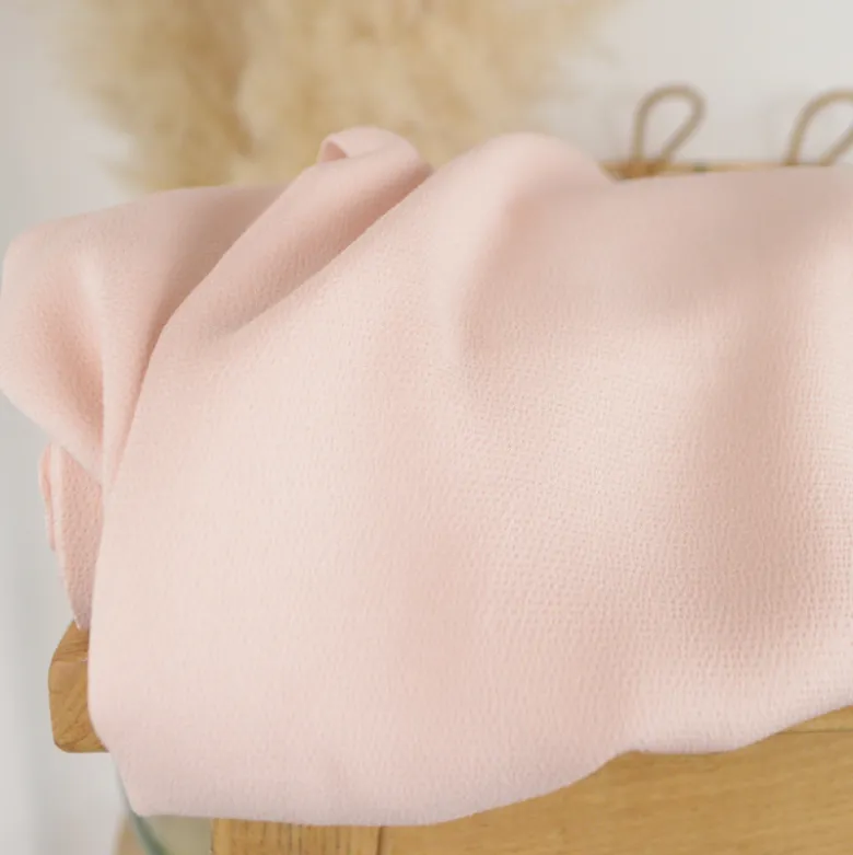 Tissu crêpe Marocain - Rose poudré